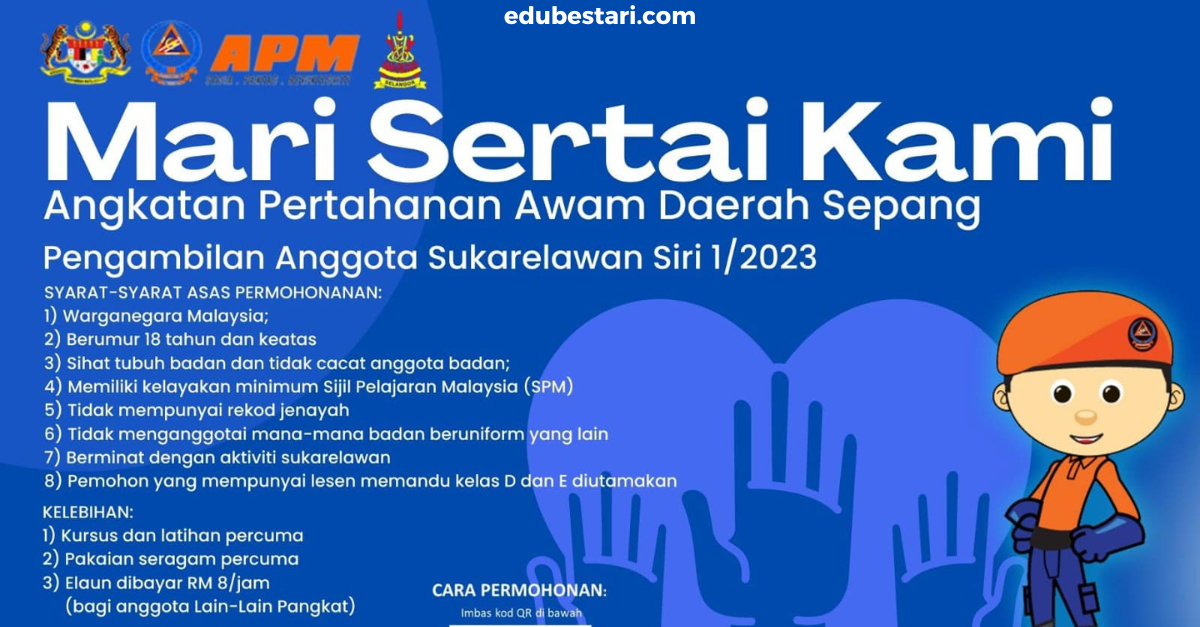 Pengambilan Anggota Sukarelawan Pertahanan Awam Dibuka, Mohon Dengan SPM Tanpa Melalui SPA9