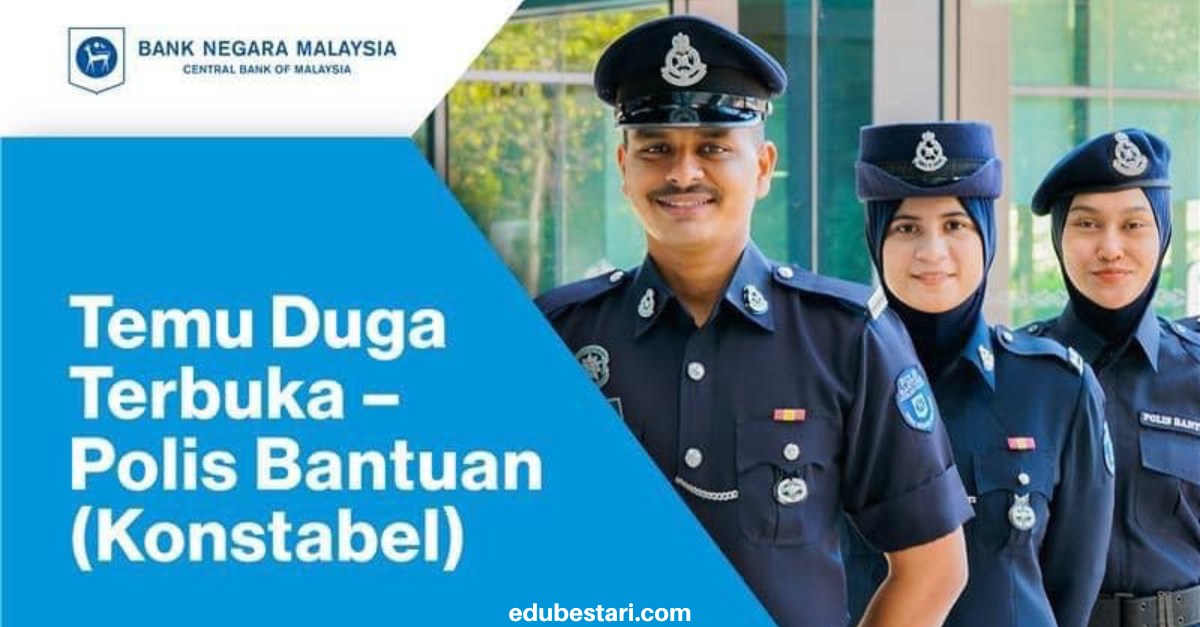 Temuduga Terbuka Jawatan Kosong Di Bank Negara Malaysia, Mohon Dengan Minima SPM