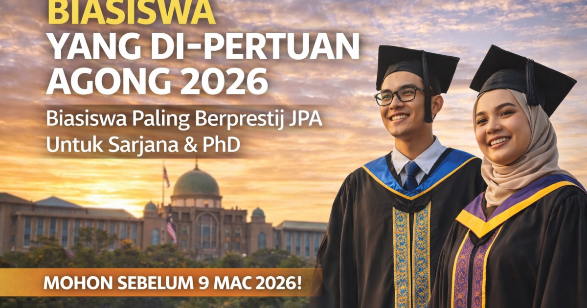 Permohonan Biasiswa Yang Di-Pertuan Agong Tahun 2026 Kini Dibuka