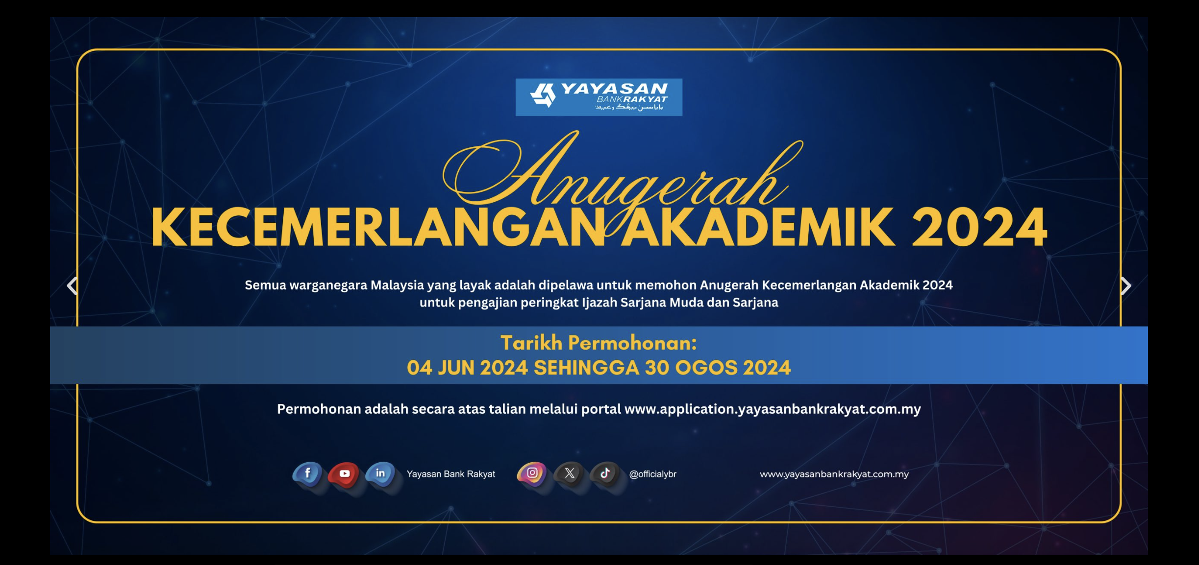 Mohon Anugerah Kecemerlangan Akademik 2024 Yayasan Bank Rakyat, Terima RM1000 Bagi Graduan Layak