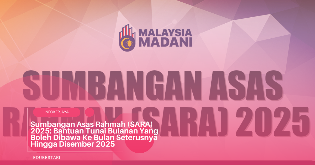 Sumbangan Asas Rahmah (SARA) 2025: Bantuan Tunai Bulanan Yang Boleh Dibawa Ke Bulan Seterusnya Hingga Disember 2025