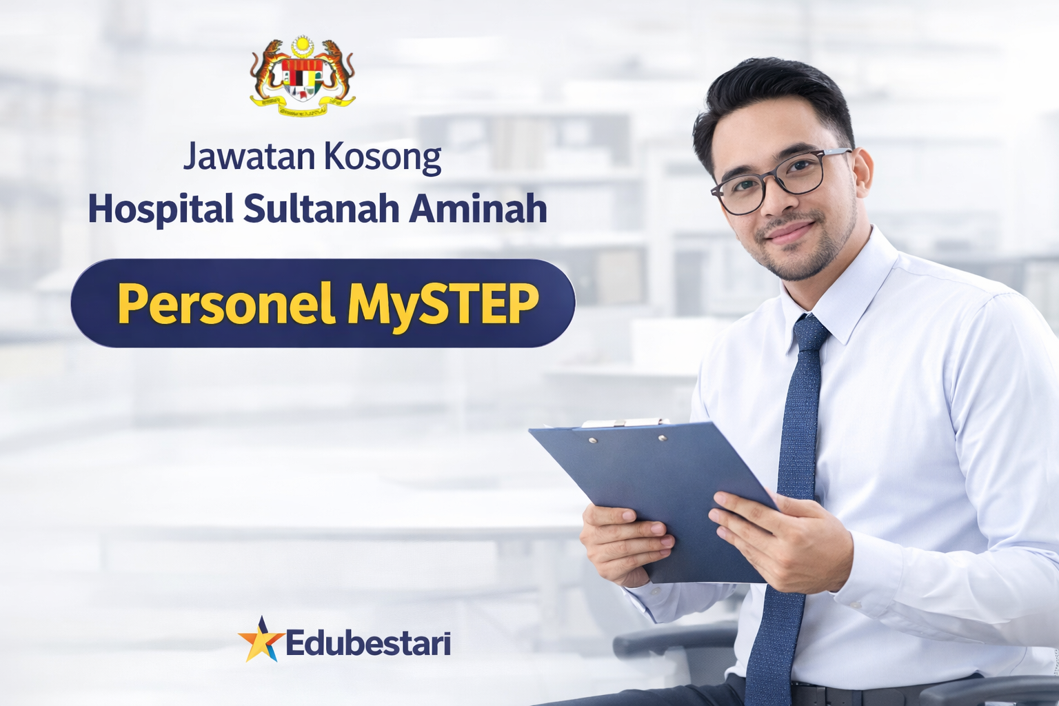 Jawatan MySTEP KKM di Hospital Sultanah Aminah: Gaji RM2,300 Sebulan