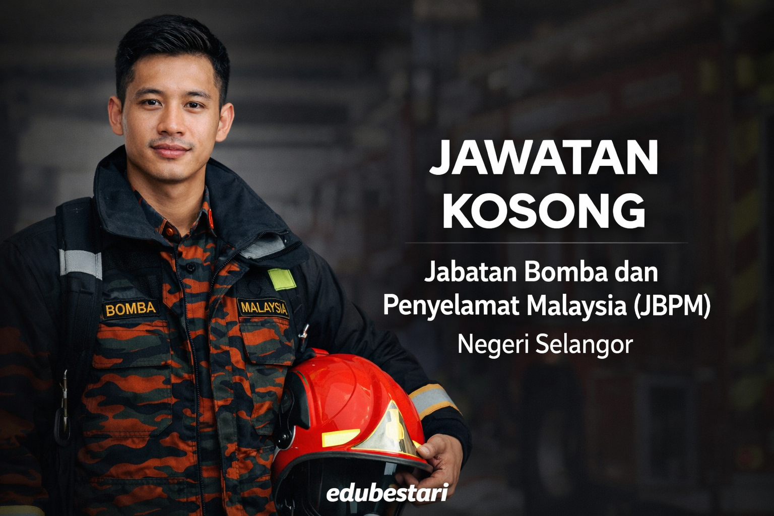 Pengambilan Pegawai Bomba Bantuan (PBB) JBPM Selangor — Cara Mohon, Syarat, Tarikh Tutup & Contoh Soalan Temuduga
