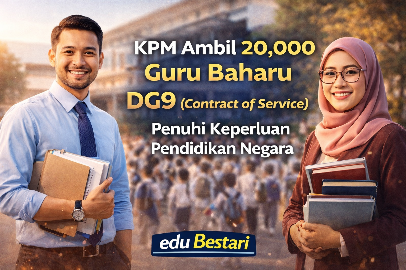 KPM Ambil 20,000 Guru Baharu DG9 (Contract of Service) Penuhi Keperluan Pendidikan Negara