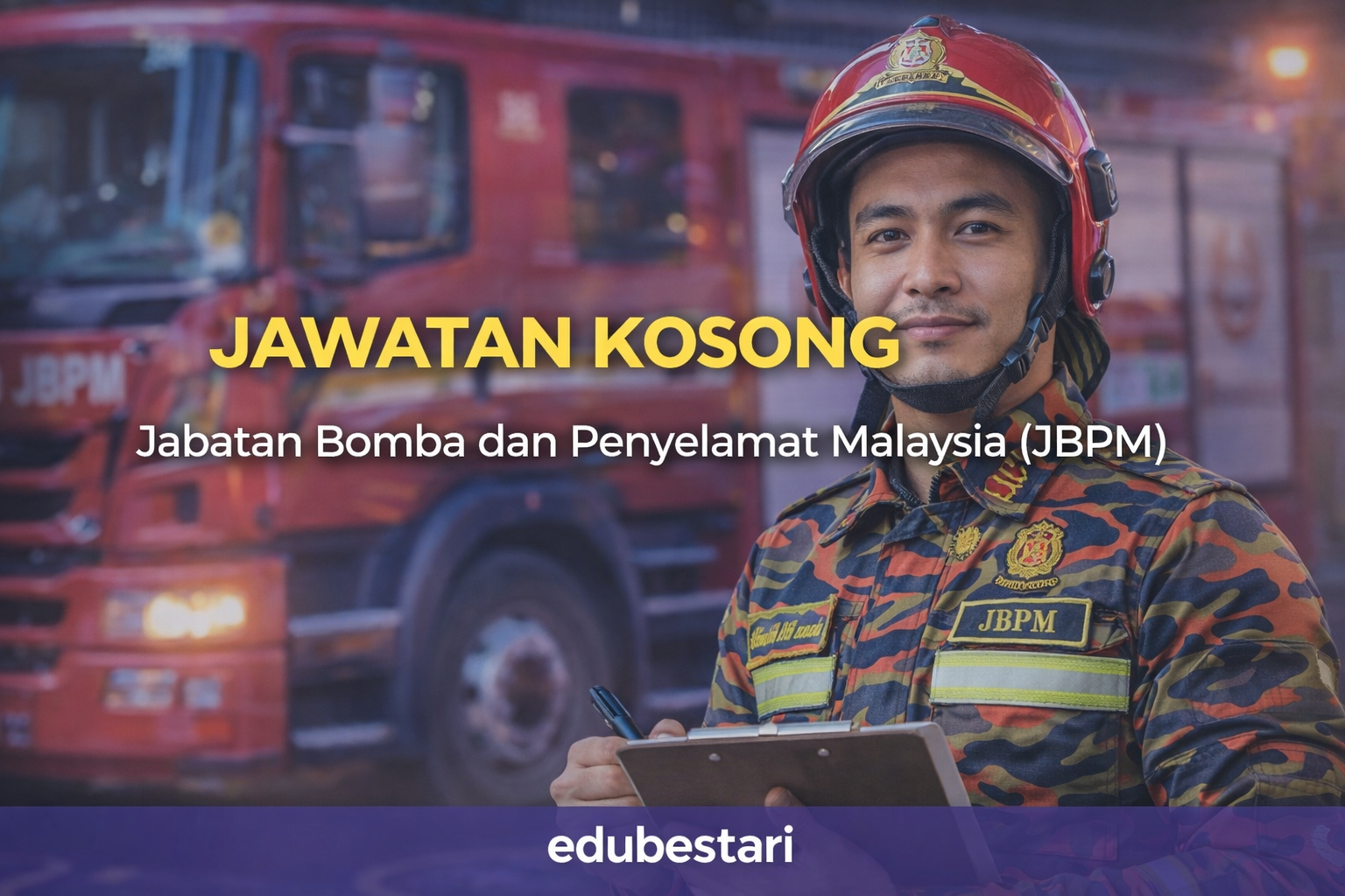 Jawatan Kosong MySTEP Jabatan Bomba dan Penyelamat Malaysia 2026: Pembantu Tadbir (Perkeranian/Operasi) di Kuantan