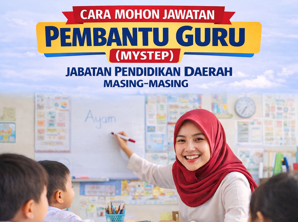 Cara Mohon Jawatan Pembantu Guru (MySTEP) di Bawah Jabatan Pendidikan Daerah Masing-Masing (MyFutureJobs)