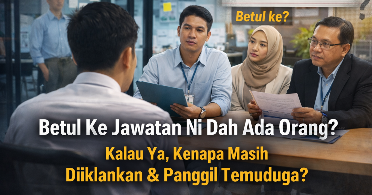 Betul Ke Jawatan Ni Dah Ada Orang? Kalau Ya, Kenapa Masih Diiklankan & Panggil Temuduga?