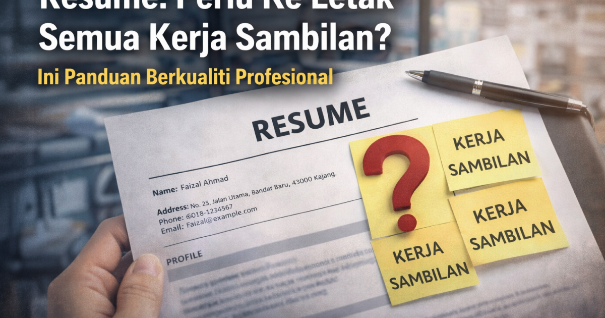 Resume: Perlu Ke Letak Semua Kerja Sambilan? Ini Panduan Profesional Berdasarkan Cara HR & Panel Menilai