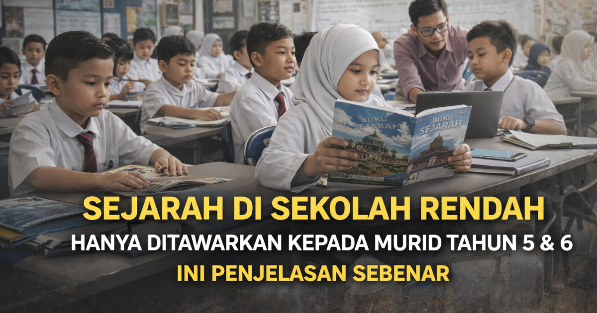 Sejarah Di Sekolah Rendah Hanya Ditawarkan Kepada Murid Tahun 5 & 6 – Ini Penjelasan Sebenar