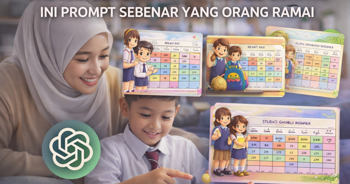 Jadual Sekolah Anak Comel Guna AI – Ini Prompt Sebenar Yang Orang Ramai Guna