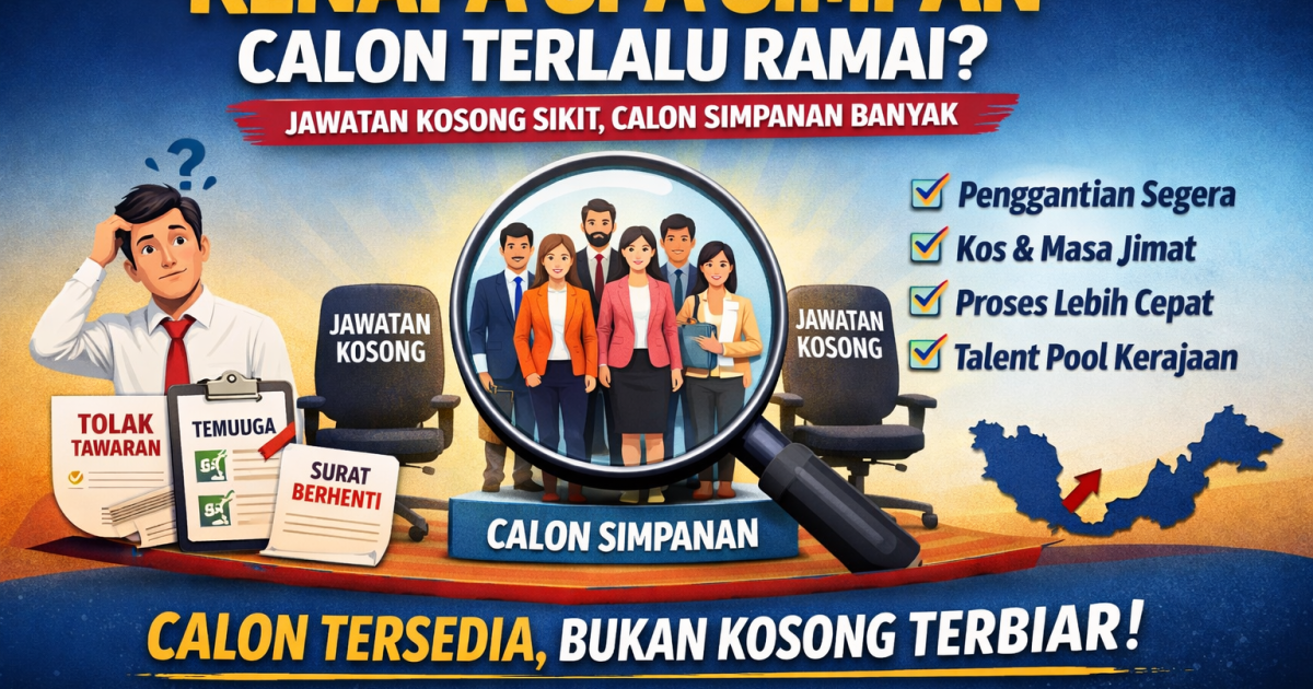 SPA Buka Jawatan Kosong Tetapi Calon Simpanan Melebihi Kekosongan: Untuk Apa Sebenarnya?