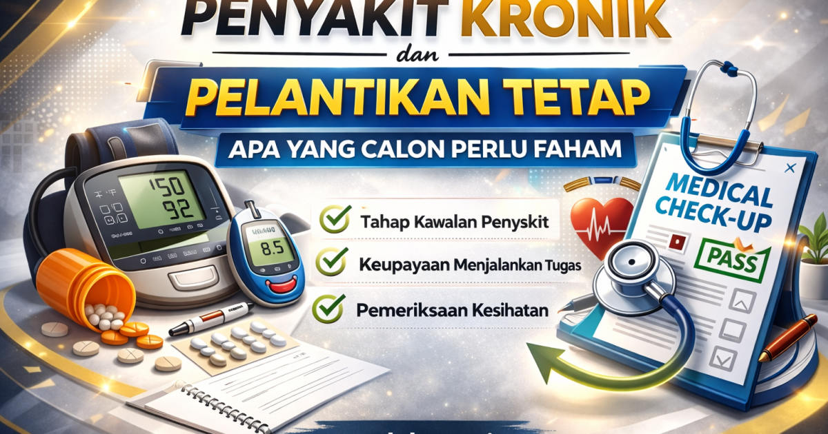 Penyakit Kronik Terkawal Tidak Menghalang Pelantikan Tetap