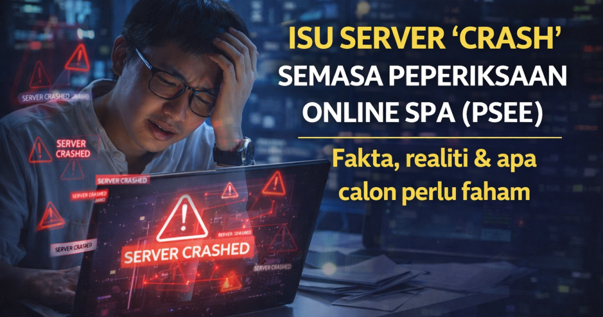 Isu Server “Crash” Semasa Peperiksaan Online SPA (PSEE): Fakta, Realiti & Apa Calon Perlu Faham