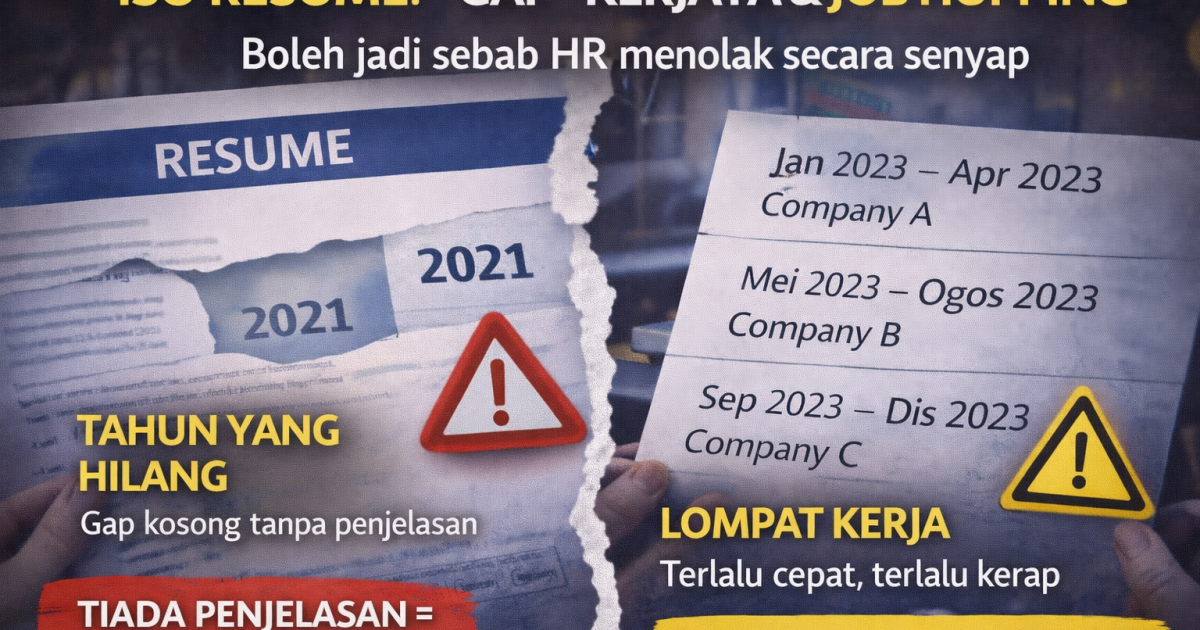 Isu Resume: “Gap” Kerjaya & Job Hopping — Red Flag Senyap Yang Selalu Menjatuhkan Calon