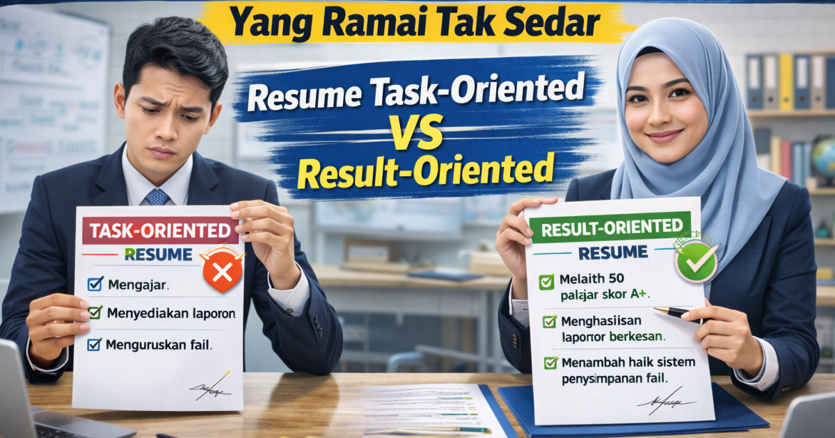 Resume Task-Oriented vs Result-Oriented: Kesilapan Besar Calon SPA, MySTEP & GLC Yang Ramai Tak Sedar