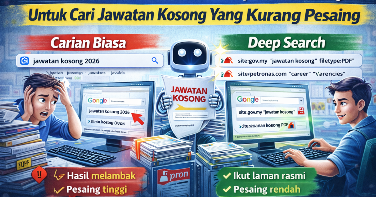 Ramai Tak Tahu! Teknik “Deep Search” Google Untuk Cari Jawatan Kosong Yang Kurang Pesaing