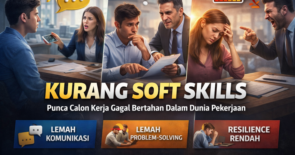 Kurang Soft Skills: Punca Utama Calon Kerja Gagal Bertahan Dalam Dunia Pekerjaan