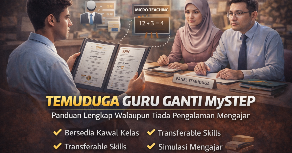 Temuduga Guru Ganti MySTEP: Panduan Lengkap Lulus Walaupun Tiada Pengalaman Mengajar