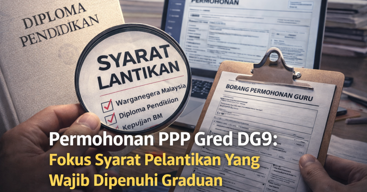 Permohonan PPP Gred DG9: Fokus Syarat Pelantikan Yang Wajib Dipenuhi Graduan