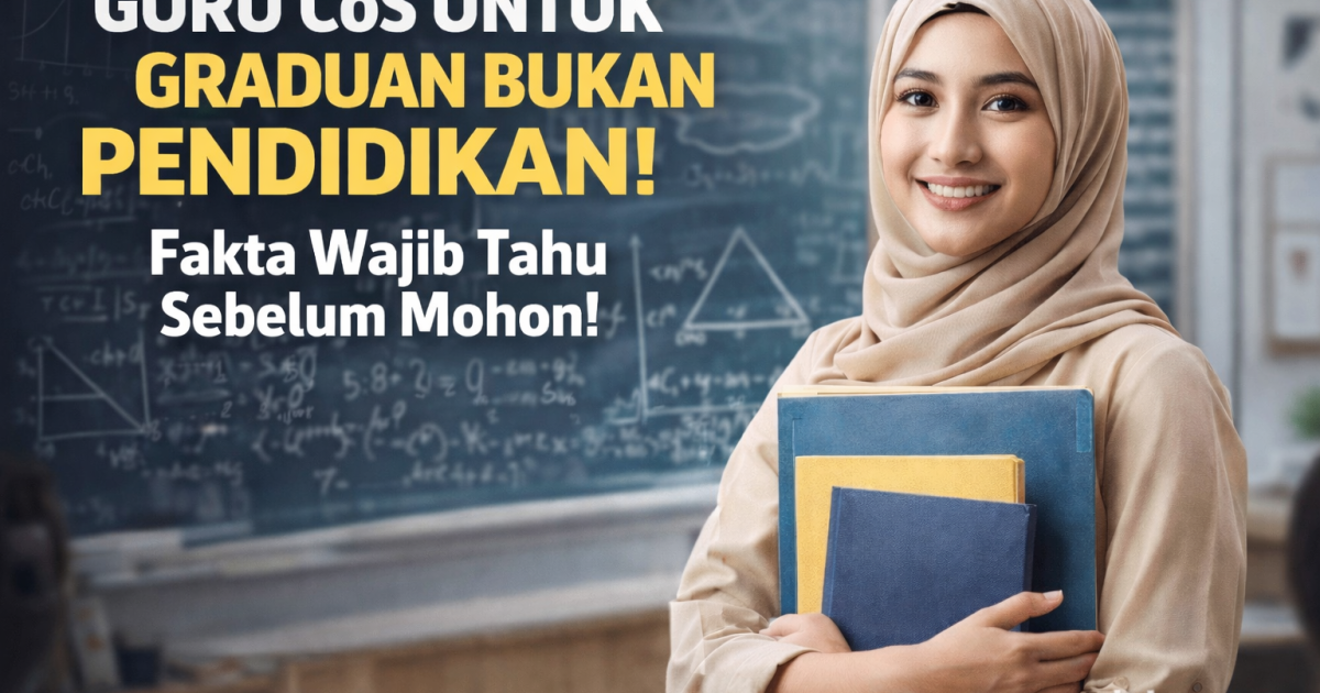 Guru CoS DG9 Untuk Graduan BUKAN Pendidikan KPM: Fakta Penting Yang Calon Wajib Tahu Sebelum Mohon
