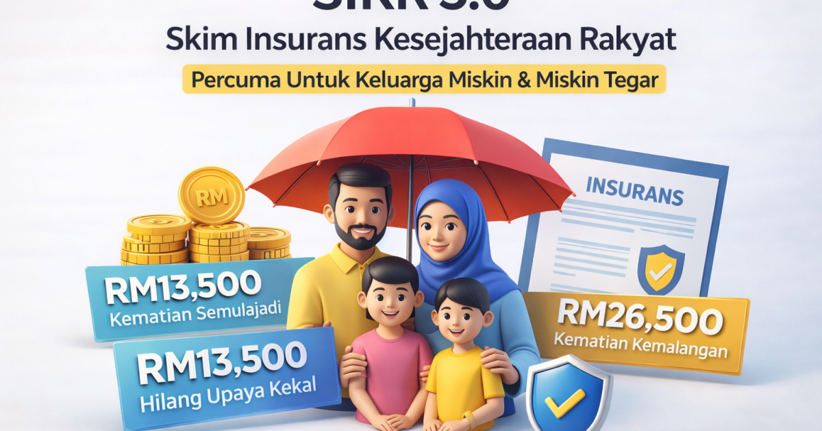 SIKR 3.0: Skim Insurans Kesejahteraan Rakyat Percuma Untuk Keluarga Miskin & Miskin Tegar