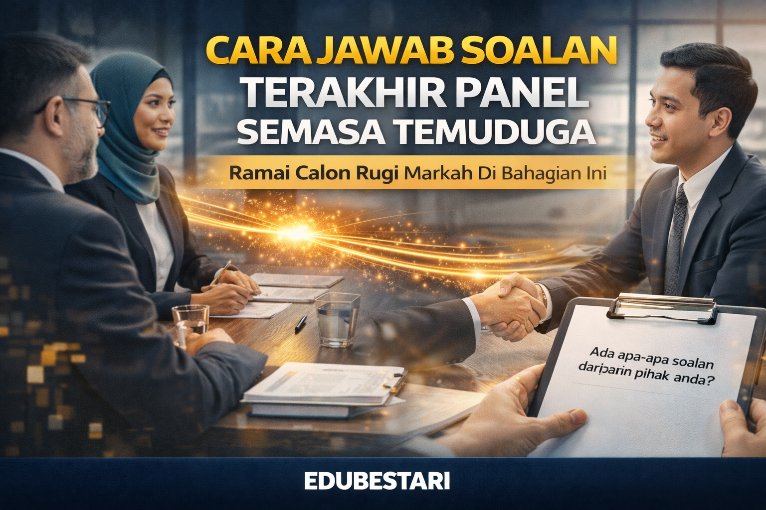 Cara Jawab Soalan Terakhir Panel Semasa Temuduga — Ramai Calon Rugi Markah Di Bahagian Ini