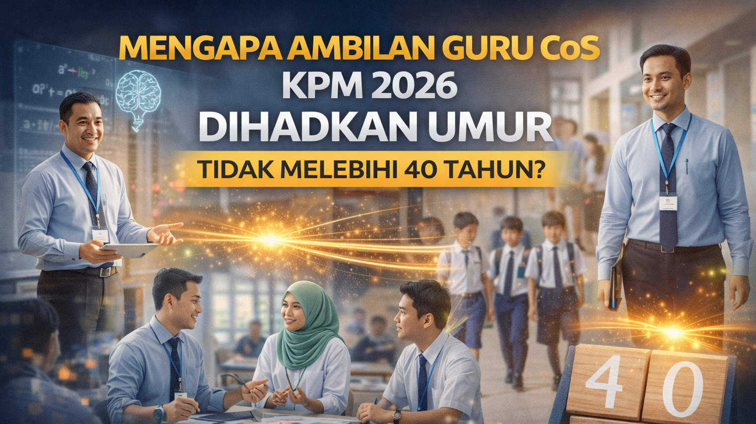 Mengapa Ambilan Guru CoS KPM 2026 Dihadkan Umur Tidak Melebihi 40 Tahun?