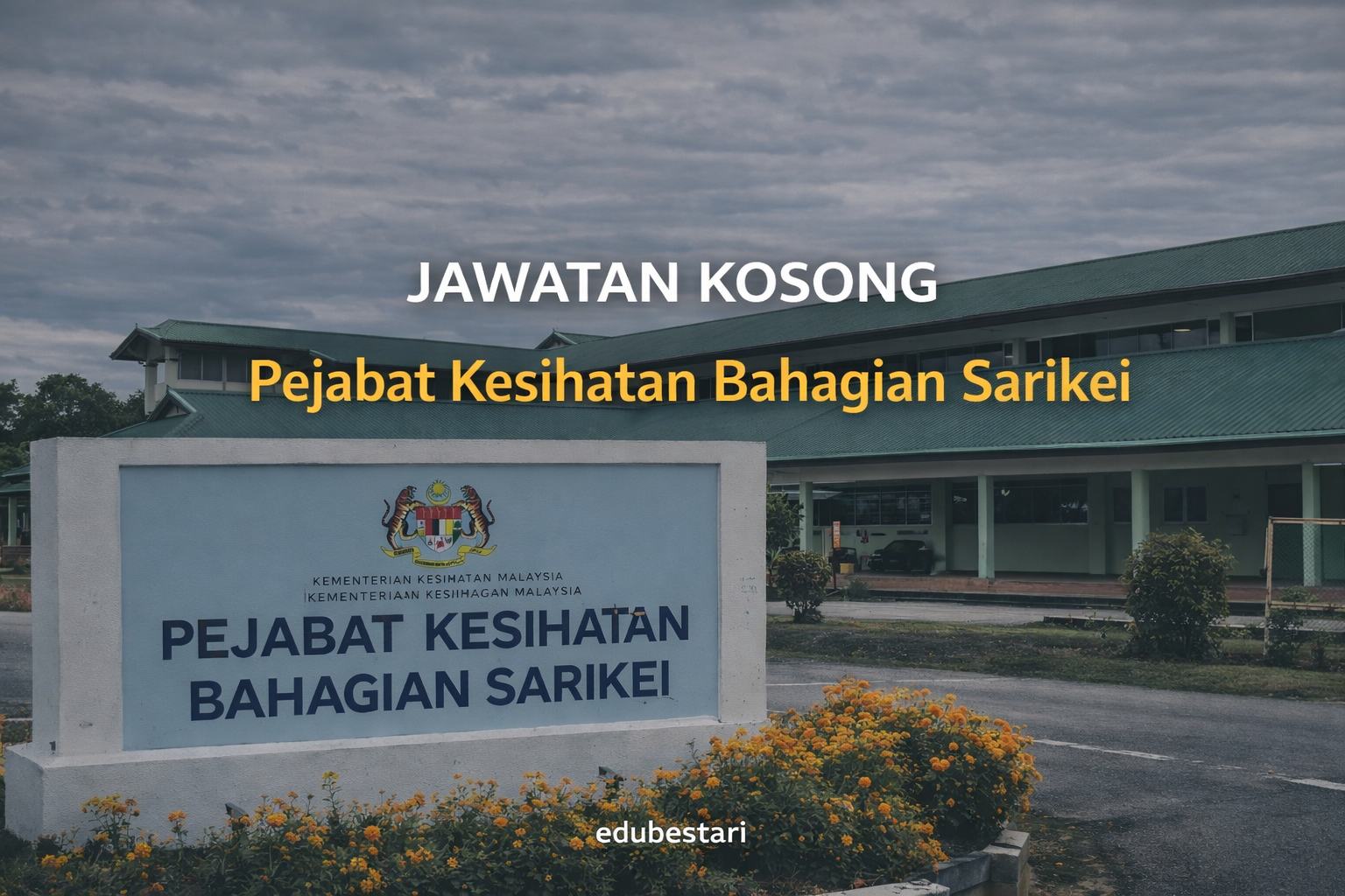 Jawatan MySTEP KKM Sarikei 2026 – Pegawai Pendidikan Kesihatan, Pegawai Sains Pemakanan & Pembantu Kesihatan Awam (Tutup 19 Feb)