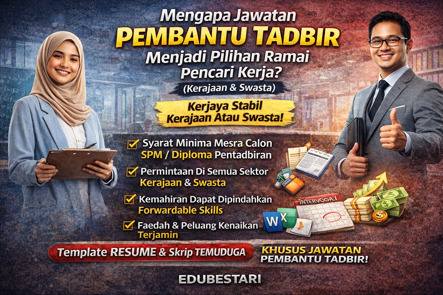Mengapa Jawatan Pembantu Tadbir Menjadi Pilihan Ramai Pencari Kerja? (Kerajaan & Swasta)