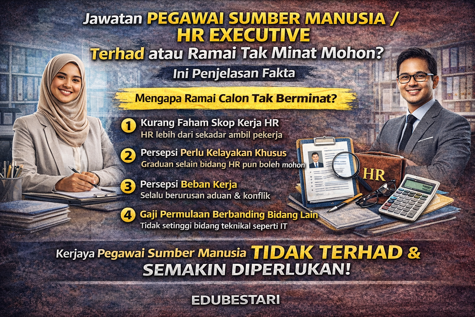 Jawatan Pegawai Sumber Manusia / HR Executive: Terhad Atau Ramai Tak Minat Mohon? Ini Penjelasan Fakta