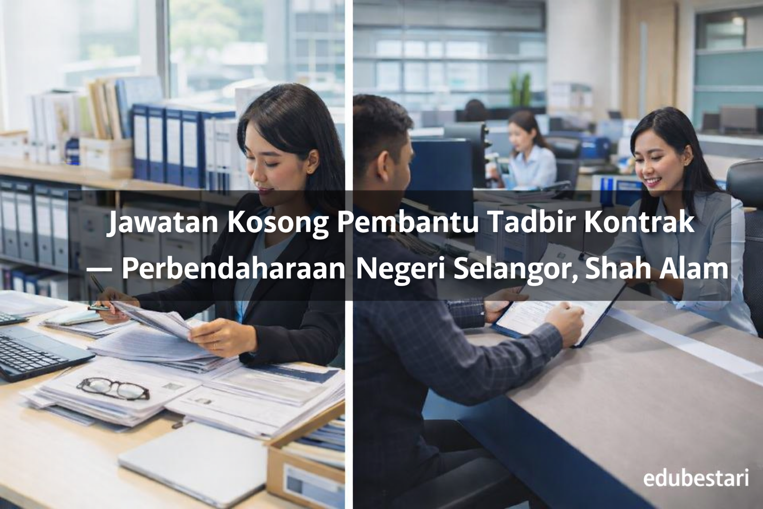 Jawatan Kosong Pembantu Tadbir Kontrak Di Perbendaharaan Negeri Selangor, Shah Alam (Gaji RM1,900)Jawatan