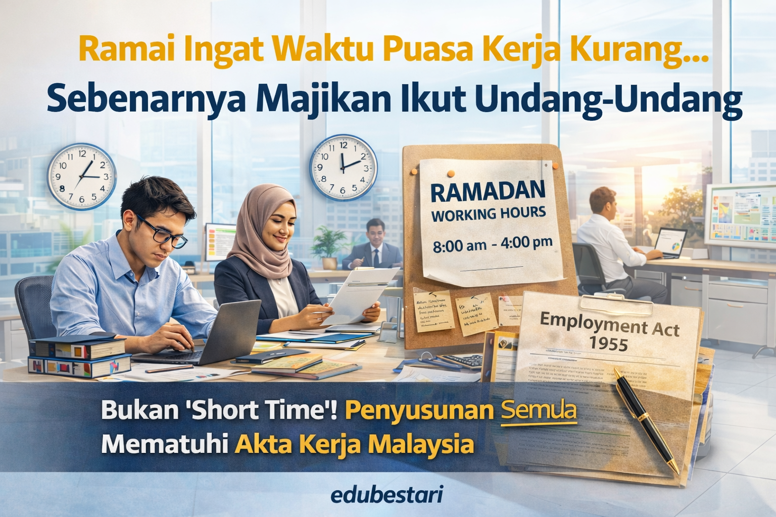Ramai Ingat Waktu Puasa Kerja Kurang… Sebenarnya Majikan Ikut Undang-Undang