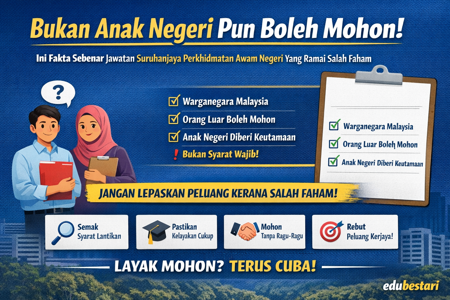 Bukan Anak Negeri Pun Boleh Mohon! Ini Fakta Sebenar Jawatan Suruhanjaya Perkhidmatan Awam Negeri Yang Ramai Salah Faham