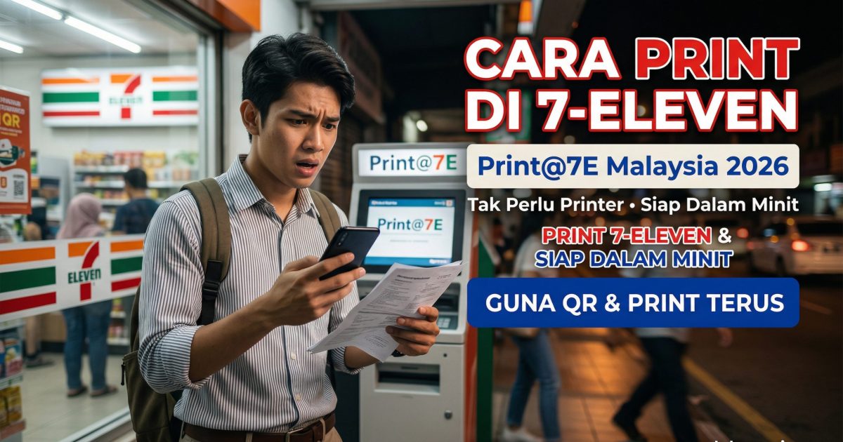 Cara Print di 7-Eleven Malaysia 2026 (Print@7E): Panduan Lengkap & Harga Terkini