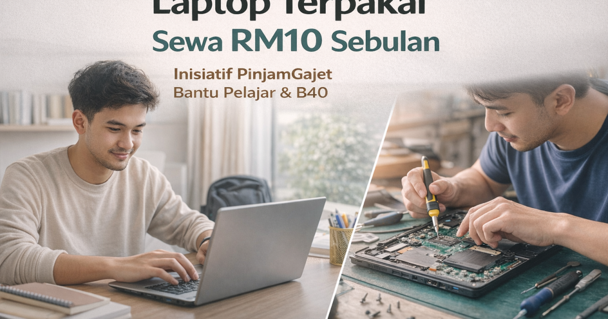 Laptop Terpakai Kini Boleh Disewa Serendah RM10 Sebulan – Inisiatif PinjamGajet Bantu Rakyat Malaysia