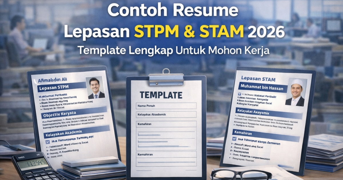 Contoh Resume Lepasan STPM & STAM 2026: Template Lengkap Untuk Mohon Kerja