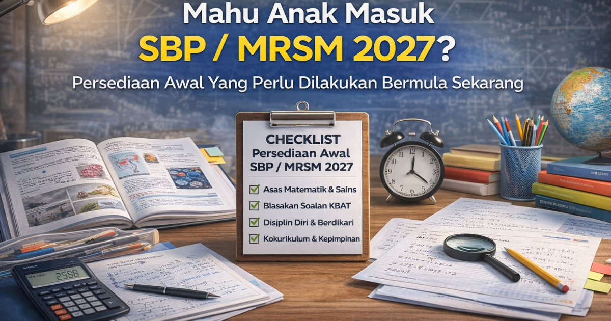 Mahu Anak Masuk SBP / MRSM 2027? Persediaan Awal Yang Perlu Dilakukan Bermula Sekarang