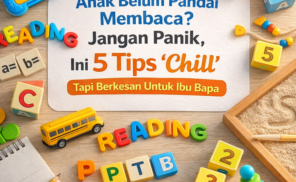 Anak Belum Pandai Membaca? Jangan Panik, Ini 5 Tips “Chill” Tapi Berkesan Untuk Ibu Bapa