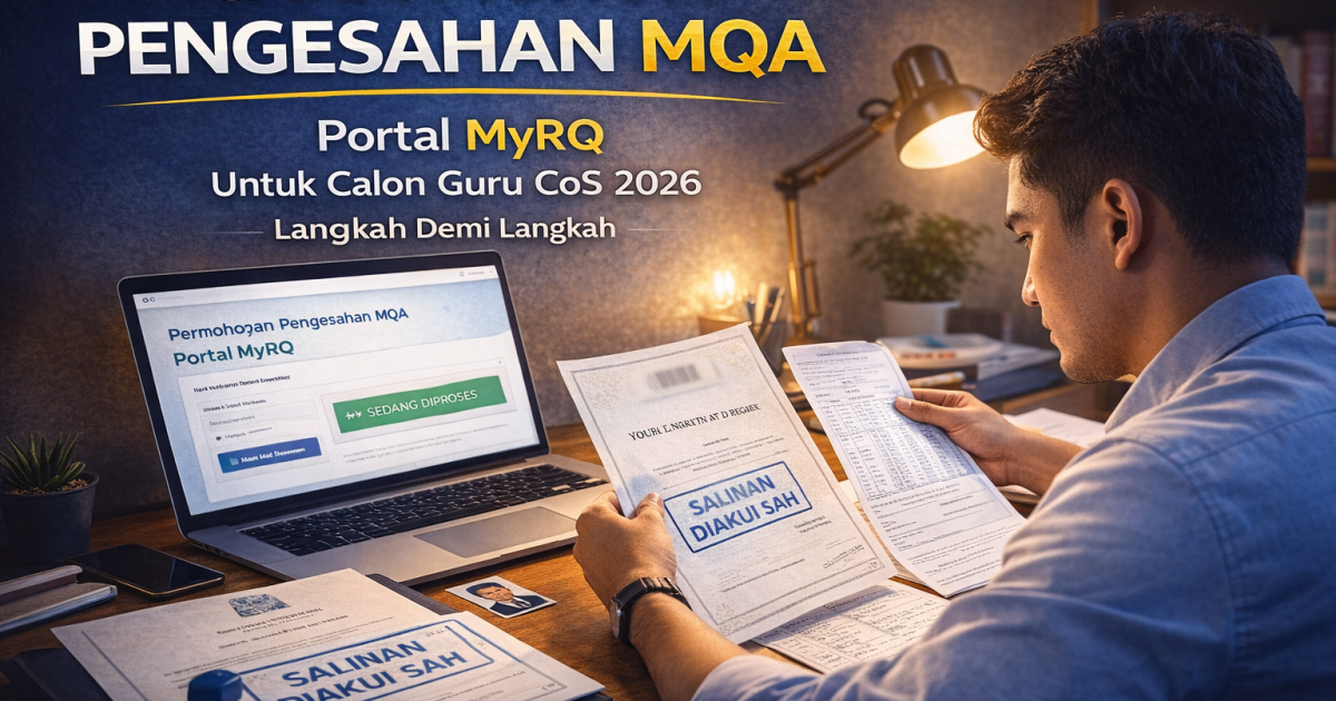 Langkah Demi Langkah: Cara Mohon Pengesahan MQA via MyRQ untuk Calon Guru CoS KPM 2026