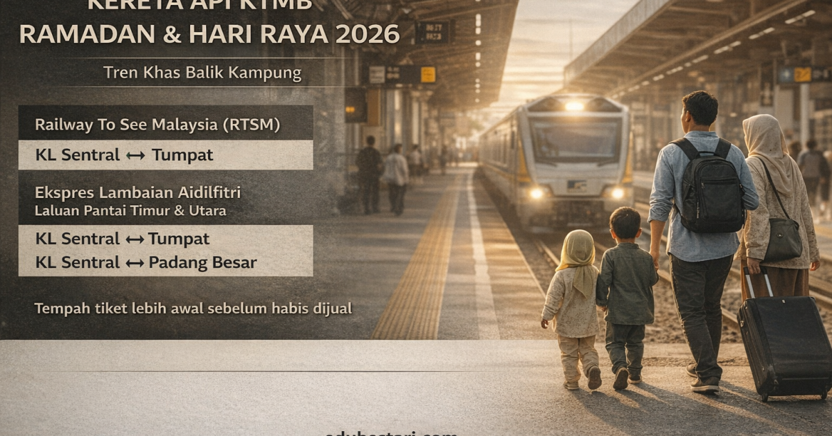 Kereta Api KTMB Ramadan & Hari Raya 2026: Jadual Tren Khas Pulang Ke Kampung