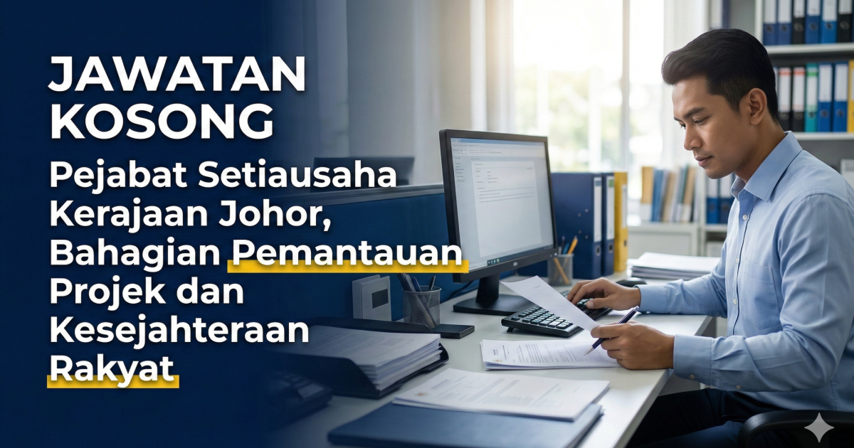 Jawatan Kosong Pejabat Setiausaha Kerajaan Johor 2026 – Pembantu Khidmat Am H1