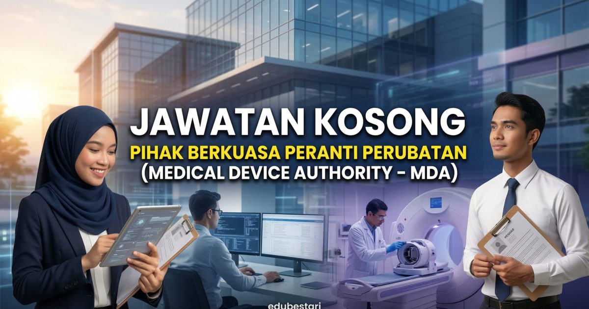 Jawatan Kosong Pihak Berkuasa Peranti Perubatan (MDA) 2026 – Penolong Pegawai Teknologi Maklumat FA5 & Pegawai Sains C9