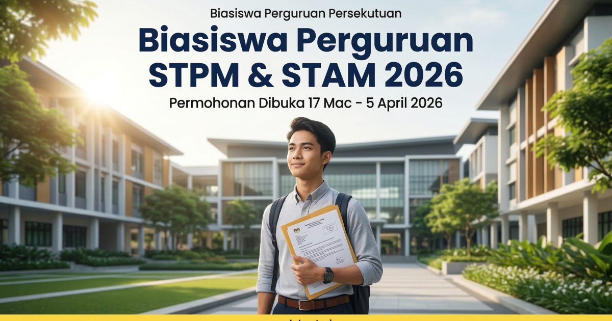 Biasiswa Perguruan Persekutuan 2026 Dibuka Untuk Lepasan STPM & STAM – Mohon Sebelum 5 April