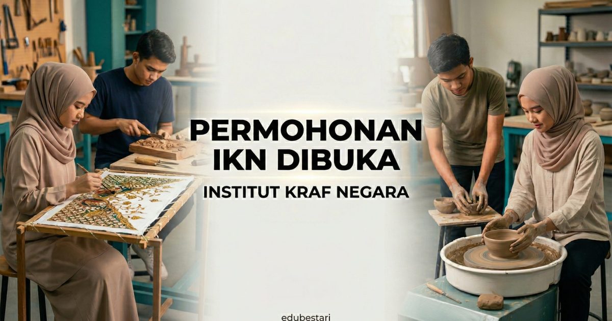 Permohonan IKN 2026 Dibuka: Cara Mohon, Kursus Ditawarkan & Kelebihan Institut Kraf Negara