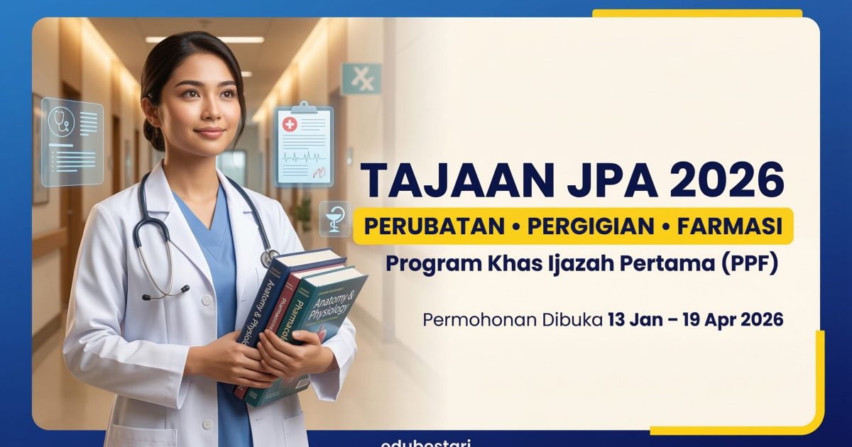 Permohonan Program Khas Perubatan, Pergigian dan Farmasi Ijazah Pertama (PPF) 2026 Dibuka – Peluang Tajaan JPA Untuk Pelajar Bidang Kesihatan