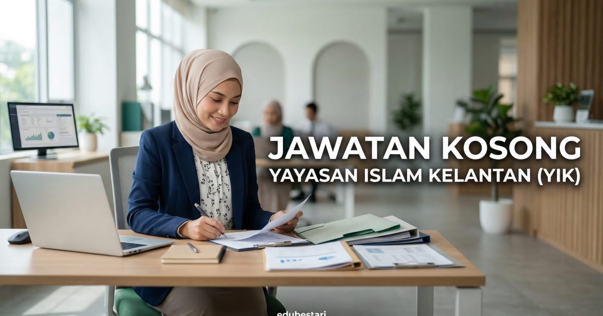 Jawatan Kosong Penolong Akauntan W5 YIK 2026: Gaji RM1,650 – RM6,620 (Mohon Sebelum 09 April)