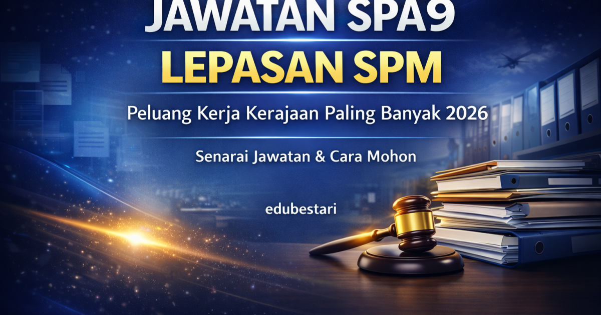 Jawatan SPA9 Lebih Banyak Untuk Lepasan SPM? Ini Sebabnya + Senarai Jawatan & Cara Mohon (Panduan Lengkap 2026)