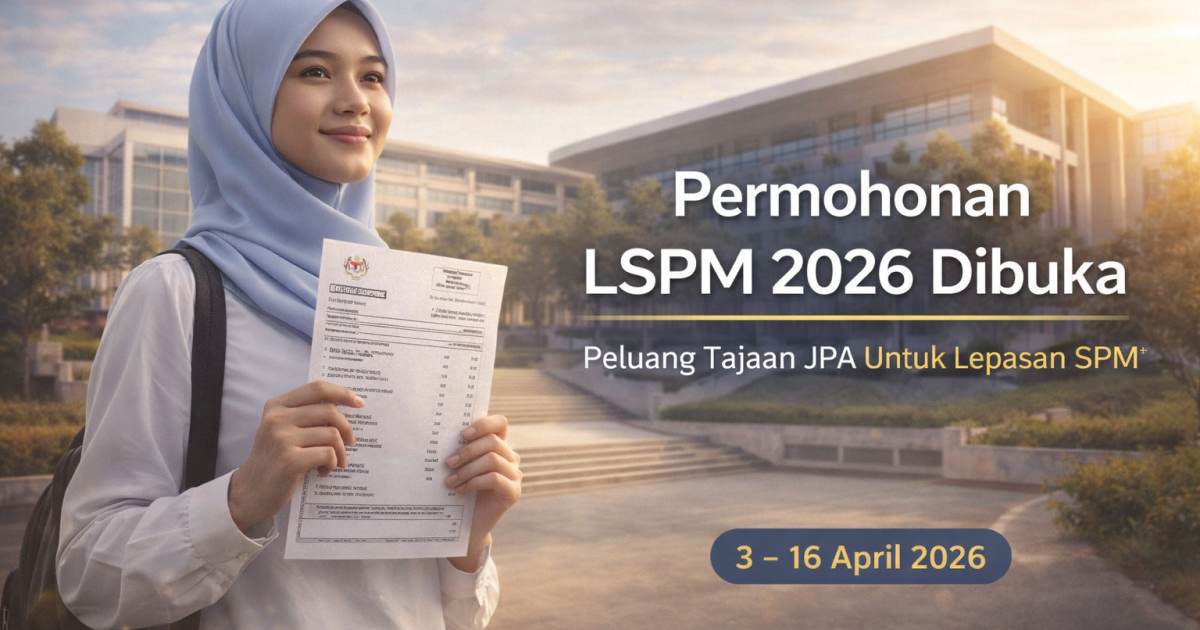 Permohonan Program Khas Lepasan SPM Dalam Negara (LSPM) 2026 Dibuka: Peluang Tajaan JPA Untuk Pelajar Cemerlang