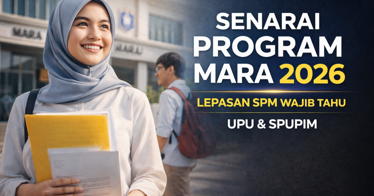 Senarai Program Asasi & Diploma Kolej MARA 2026 (UPU & SPUPIM) – Peluang Lepasan SPM Wajib Tahu!