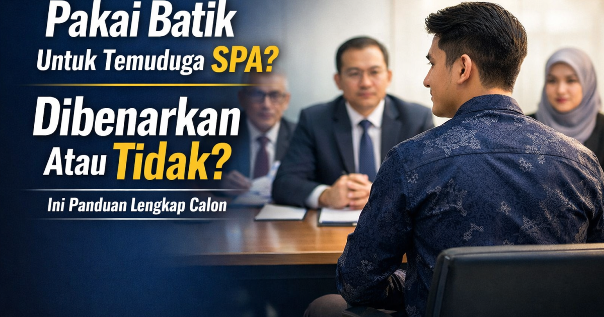 Pakai Batik Untuk Temuduga SPA/SPP: Dibenarkan Atau Tidak? Ini Panduan Lengkap Calon